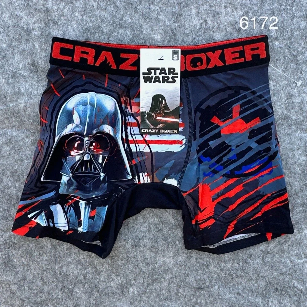 Crazy Boxer Star Wars Darth Vader Boxer Briefs Black Red Mens Small New